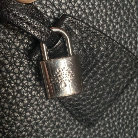 Mulberry Medium Lily Black Leather Silver Chain Designer Handbag Shoulder Bag - Picture 15 of 15